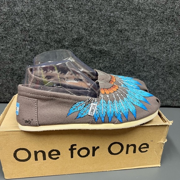 Toms Classic Alpargata “Feathers” Women’s Shoe Size 8.5 - Picture 6 of 12